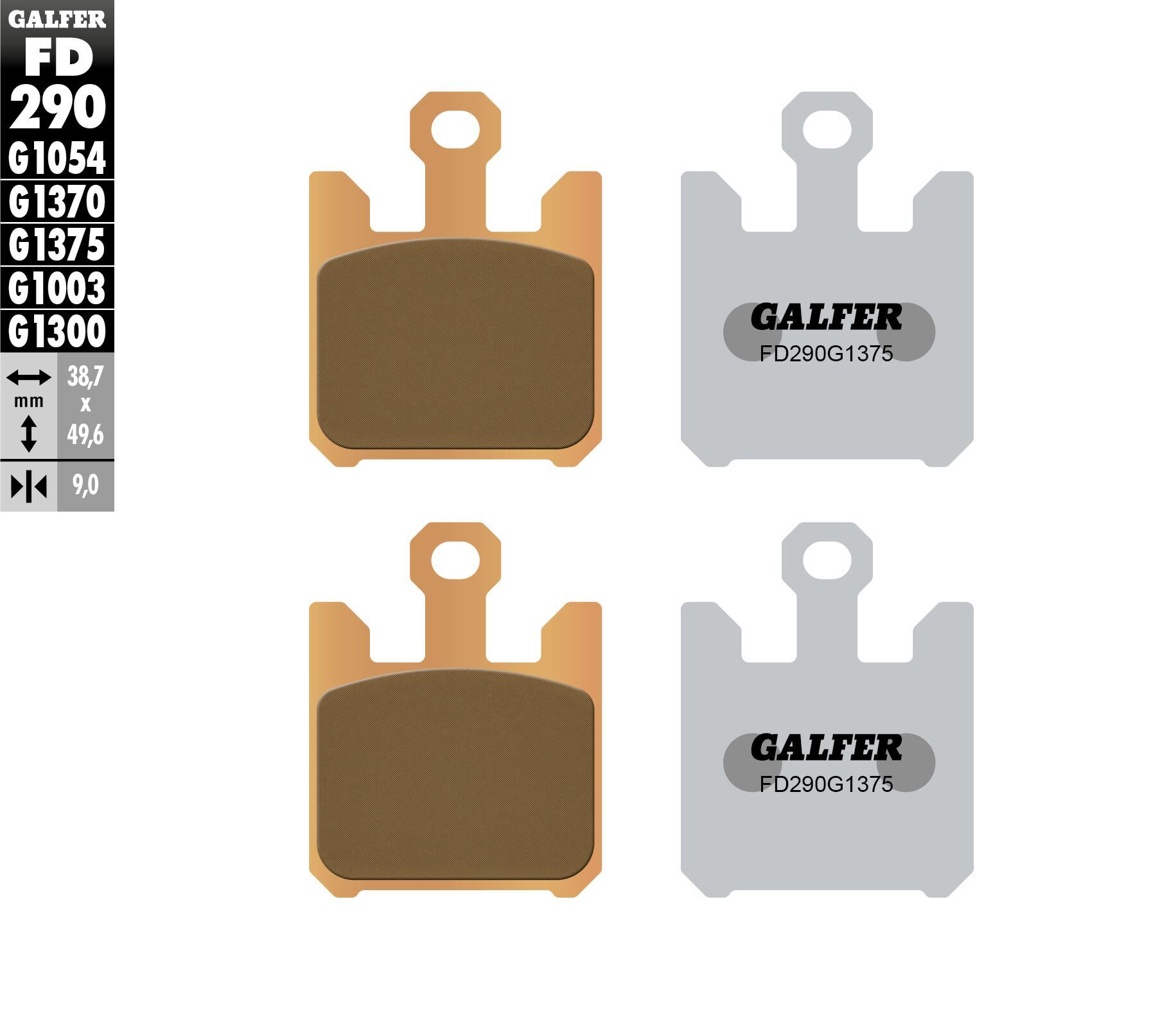 HH Sintered Ceramic Compound Brake Pads - Front Pads - Click Image to Close