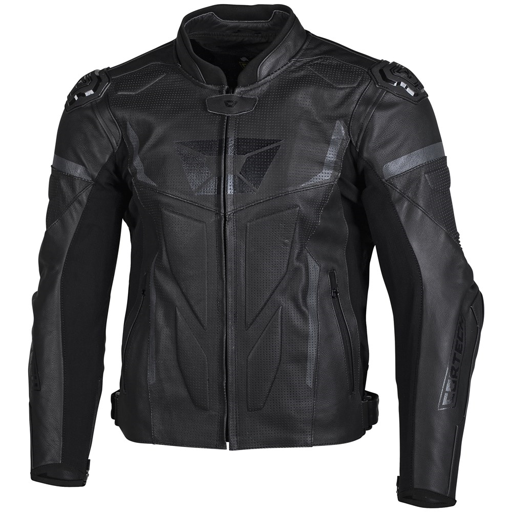 Men's Apex V1 Leather Armored Riding Jacket Black 3X-Large - Click Image to Close