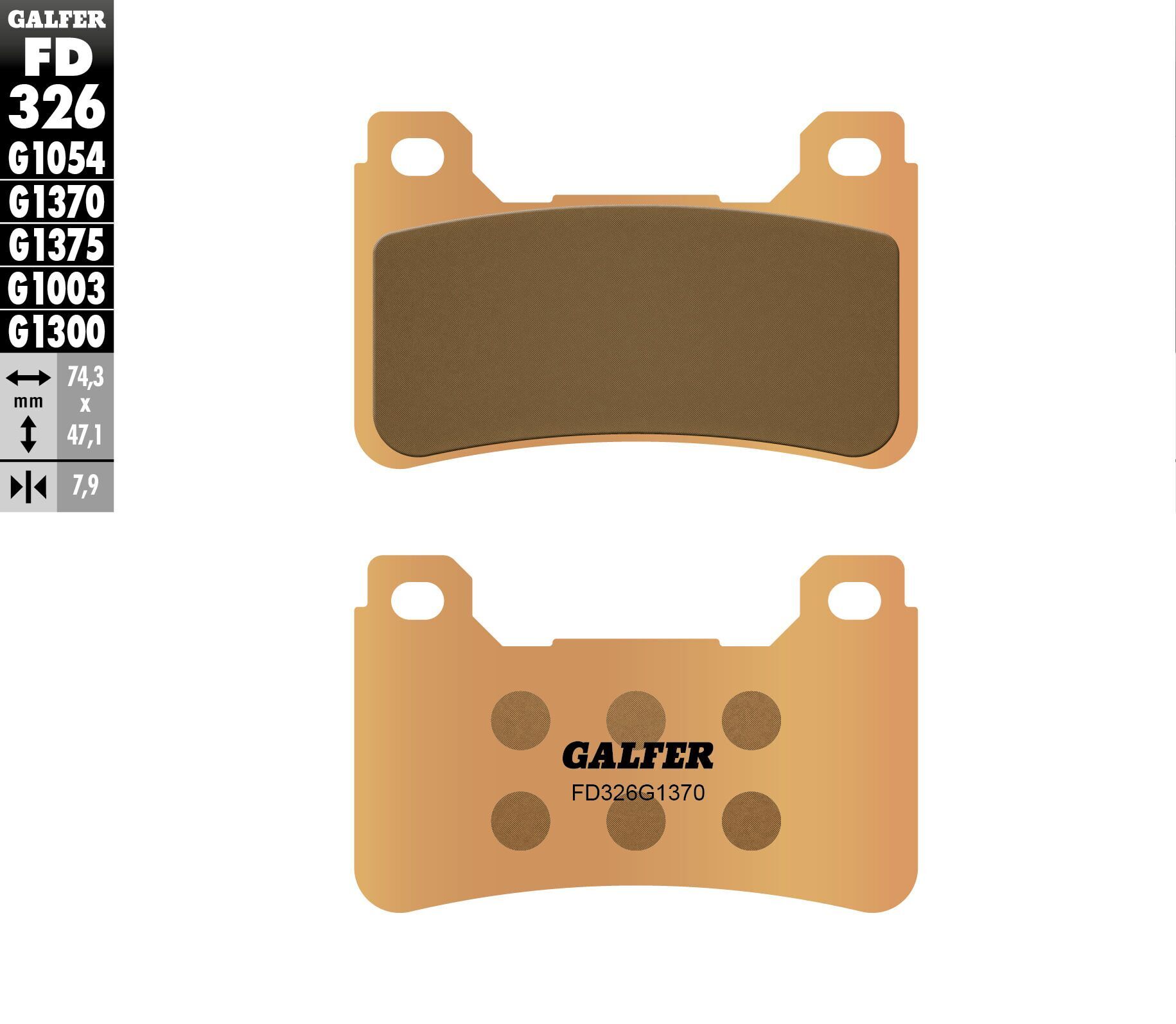 HH Sintered Compound Front Brake Pads - For 04-17 Honda CB/CBR - Click Image to Close