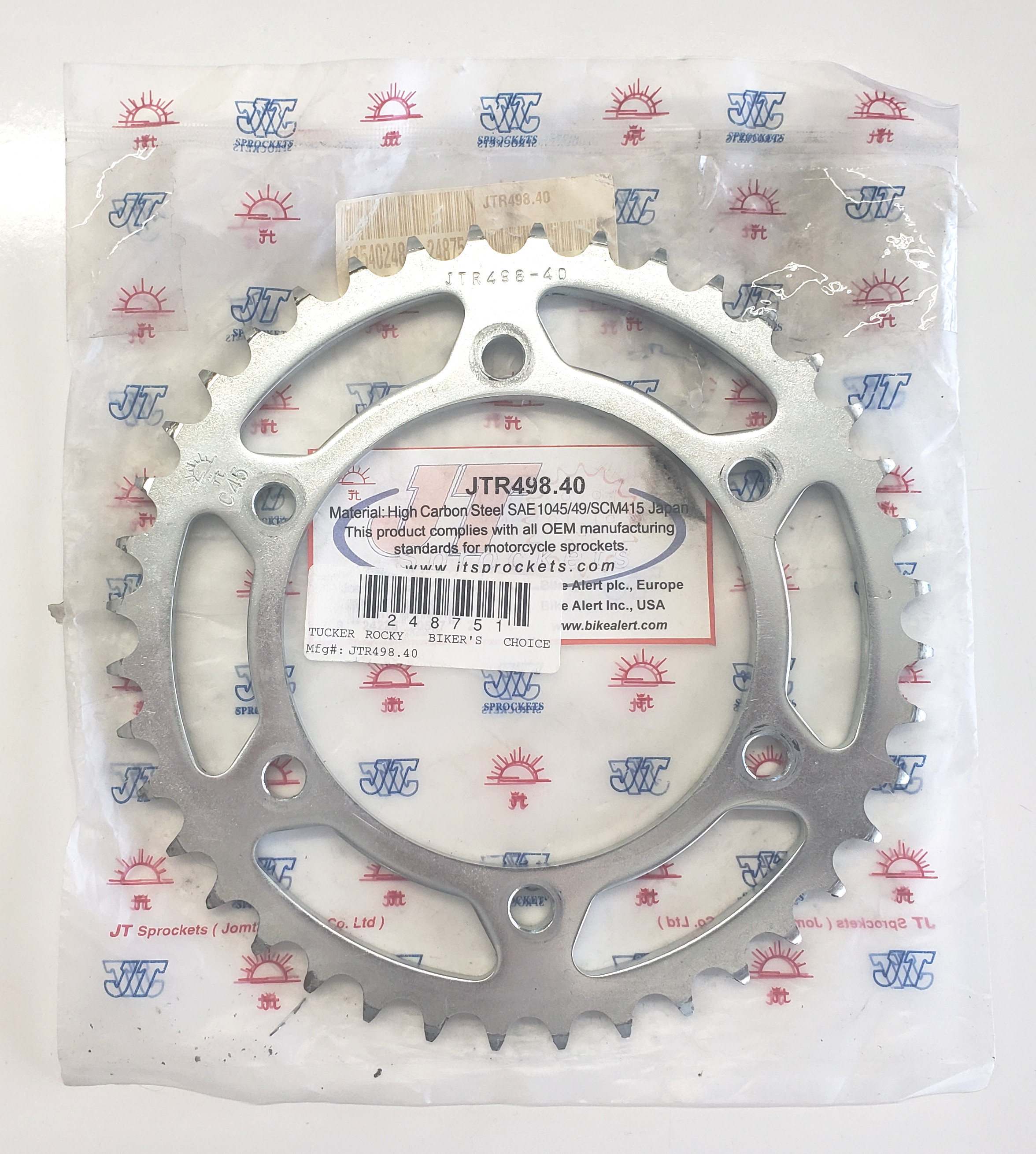 Steel Rear Sprocket - 40 Teeth 525 *SD* - Click Image to Close