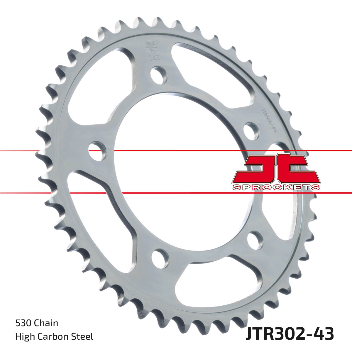 Steel Rear Sprocket - 43 Tooth 530 - For CB/R Superhawk Firestorm/Blade - Click Image to Close