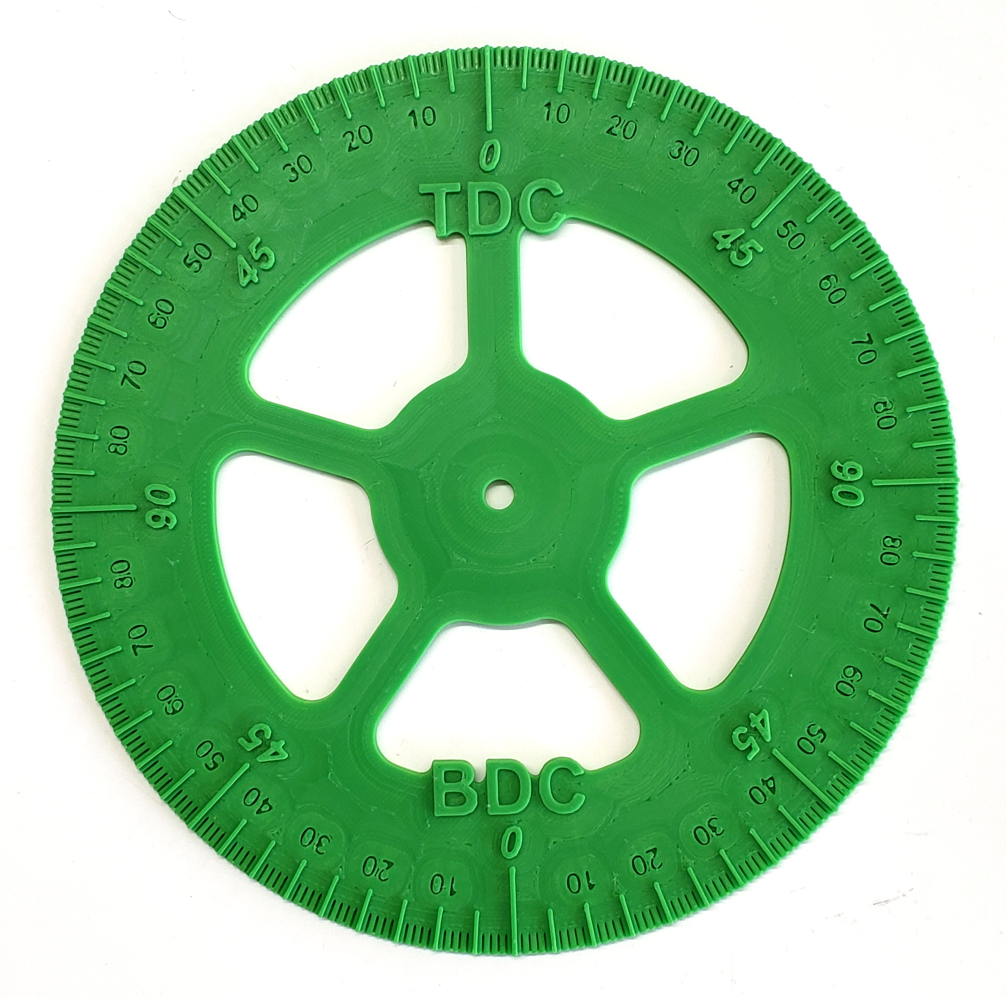 Engine Timing Degree Wheel 6.75" Diameter - Green Plastic - Click Image to Close