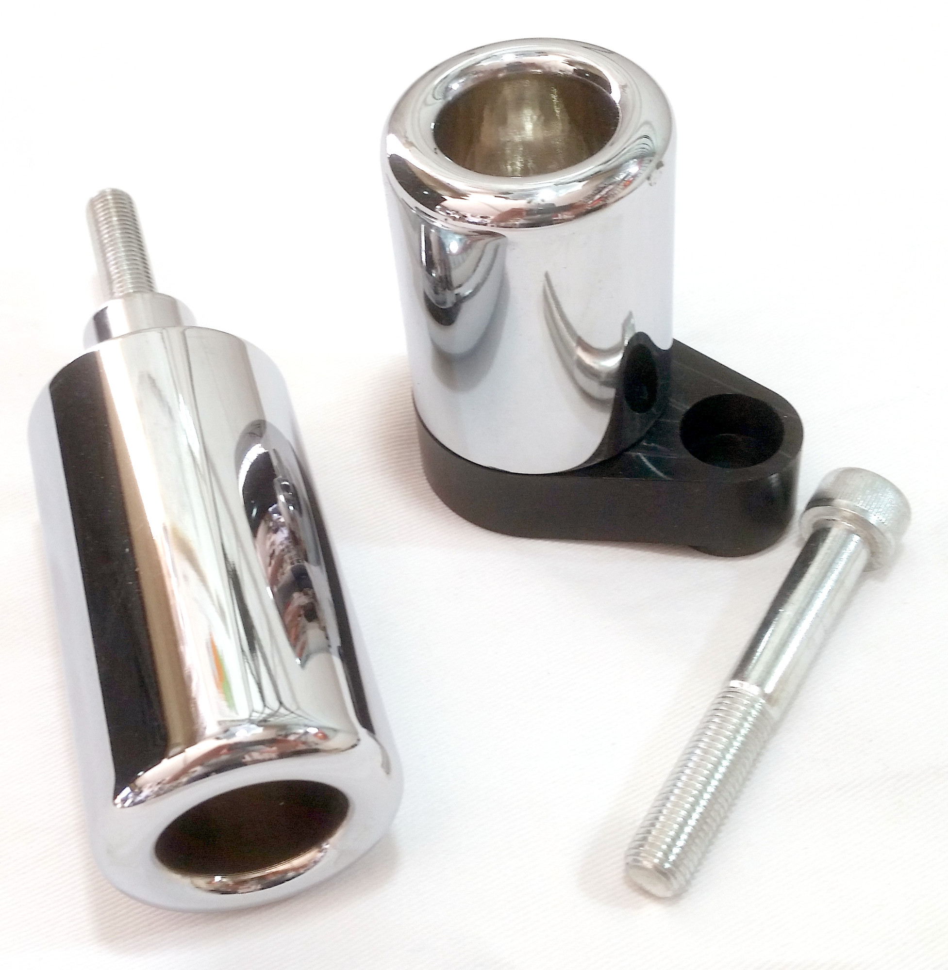 No Cut Chrome Frame Sliders - For 07-08 Kawasaki ZX6R - Click Image to Close