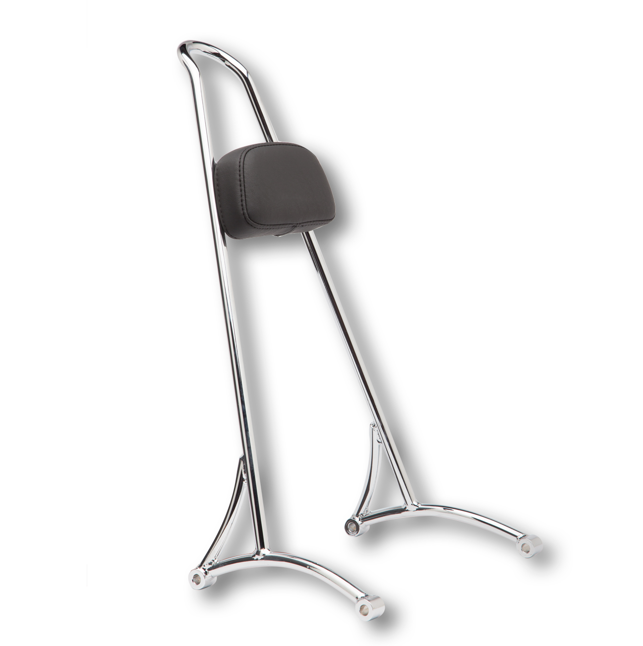 Chrome Sissy Bar 20" Tall - w/Pad - For 04+ Harley Sportster - Click Image to Close