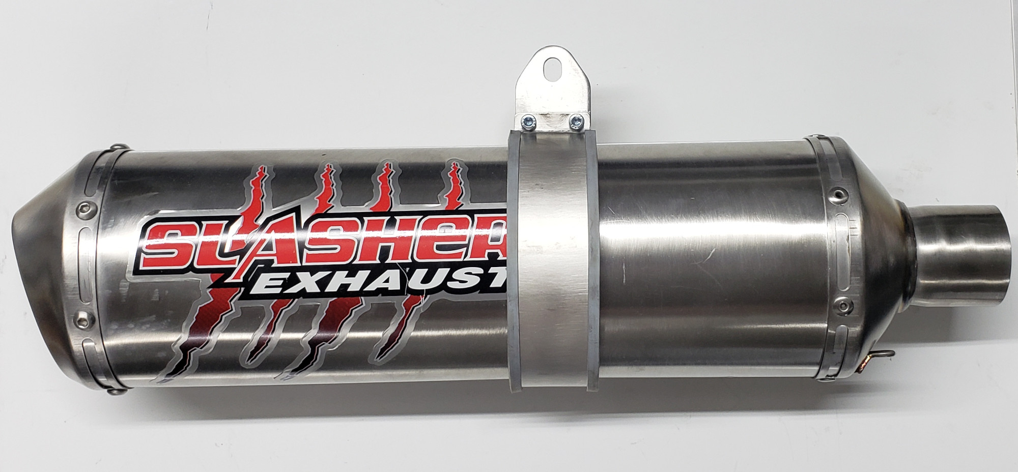 Stainless Slip On Exhaust Muffler w/SA *SD* - For 09-15 KTM 250SXF - Click Image to Close