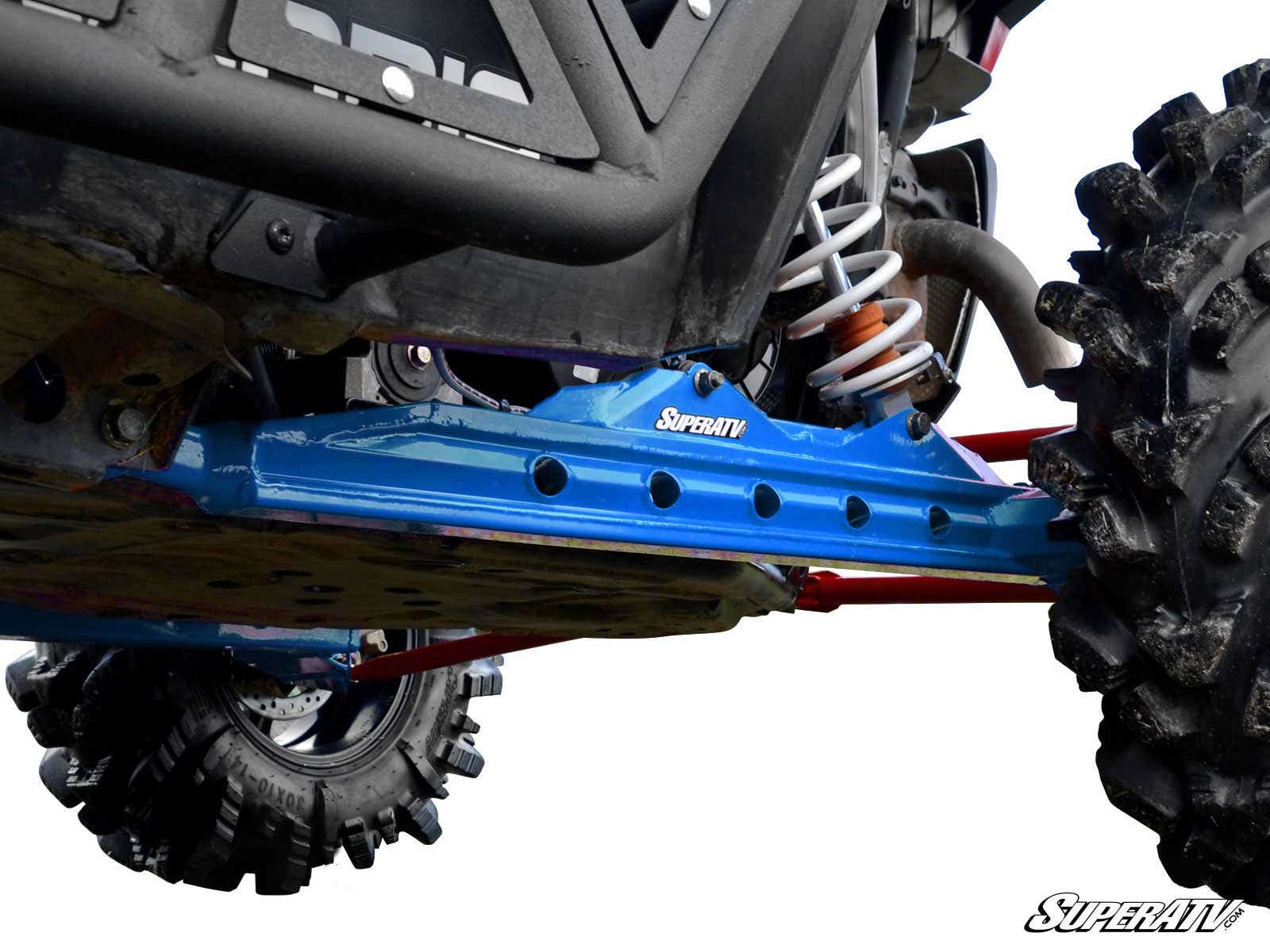 Trailing Arms 1" Rear Offset Velocity Blue - For 16-21 RZR XP Turbo - Click Image to Close