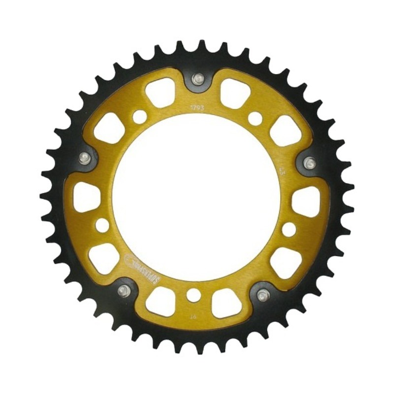 Stealth Rear Sprocket 43T Gold 520 Conv - Suzuki GSXR V-Strom - Click Image to Close