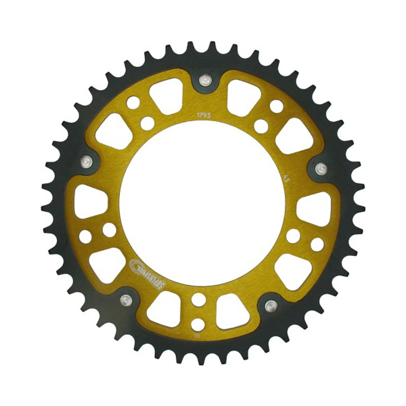 Stealth Rear Sprocket 45T Gold 520 Conv - Suzuki GSXR V-Strom - Click Image to Close