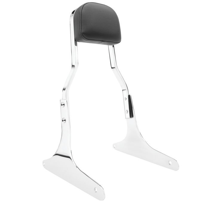 Short Square 14" Sissy Bar Chrome - For 06-17 Harley FXD Dyna - Click Image to Close