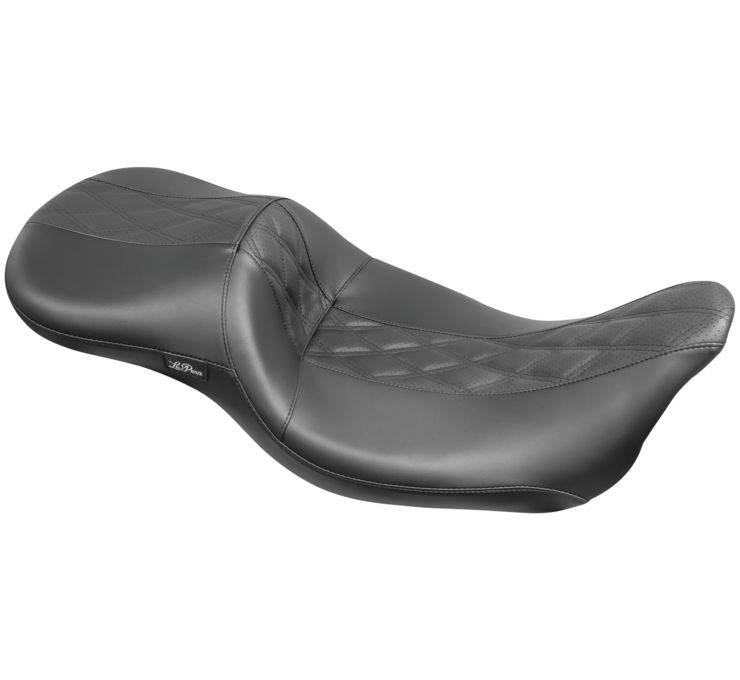 Maverick Daddy Long Legs Double Diamond Vinyl 2-Up Seat - For FLH FLT - Click Image to Close