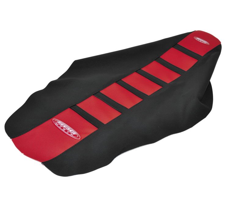 6-Rib Water Resistant Seat Cover Black/Red - For 98-16 Honda CR CRF - Click Image to Close