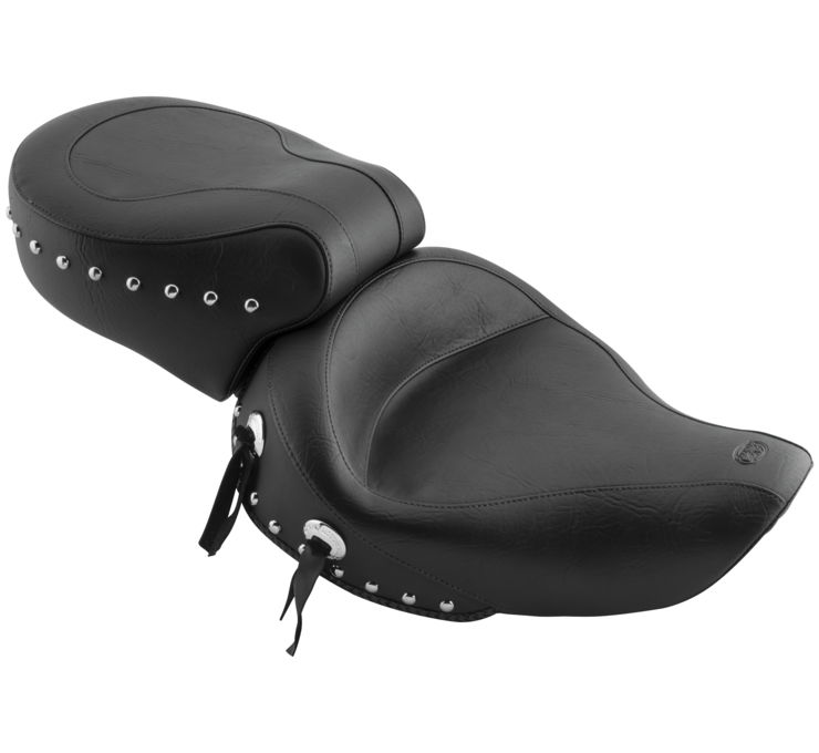 Concho Skirt Studded 2-Up Seat - For 04-05 HD Dyna - Click Image to Close