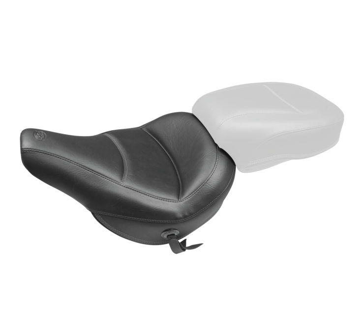 Max Profile Vinyl Solo Seat - Black - For 18-19 Harley FLDE FLHC - Click Image to Close