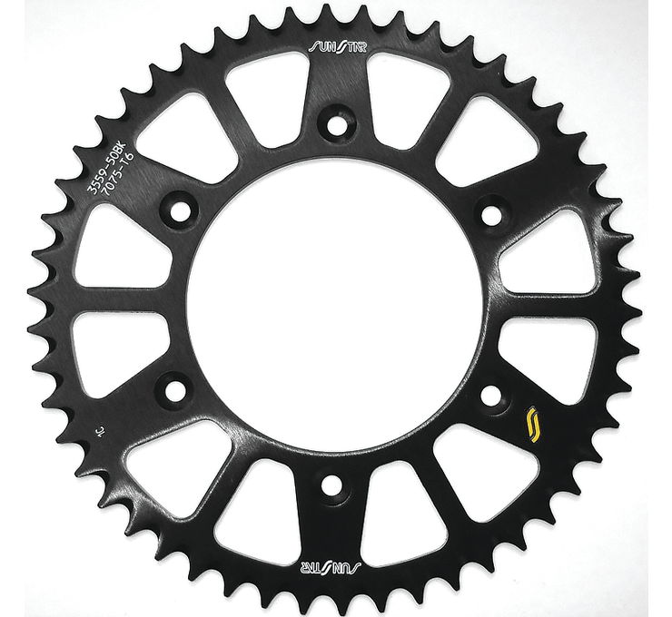 Works Triplestar Aluminum Rear Sprocket 53T - Black - Click Image to Close