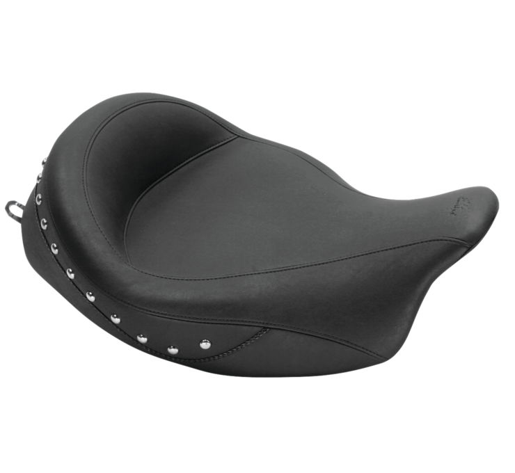 Studded Super Smooth Vinyl Solo Seat - For 06-20 Harley FLH FLT - Click Image to Close