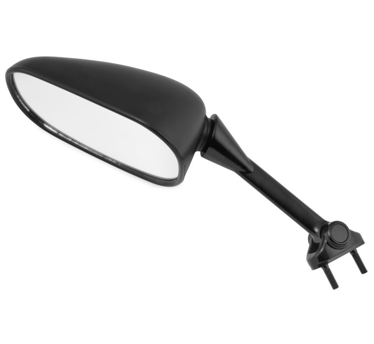 Black Replacement Mirror - Left - For 06-08 Kawasaki EX650 - Click Image to Close