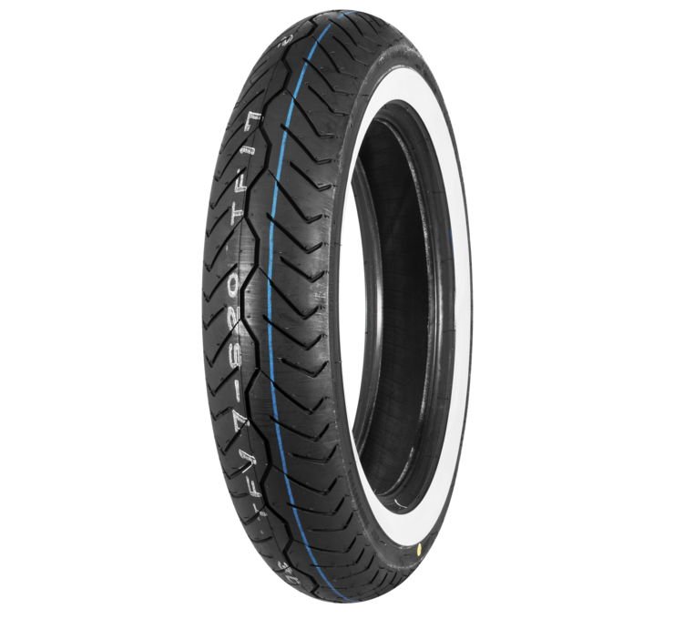 Exedra G721 Bias Front Tire 130/90-16 Tube Type Whitewall - Click Image to Close