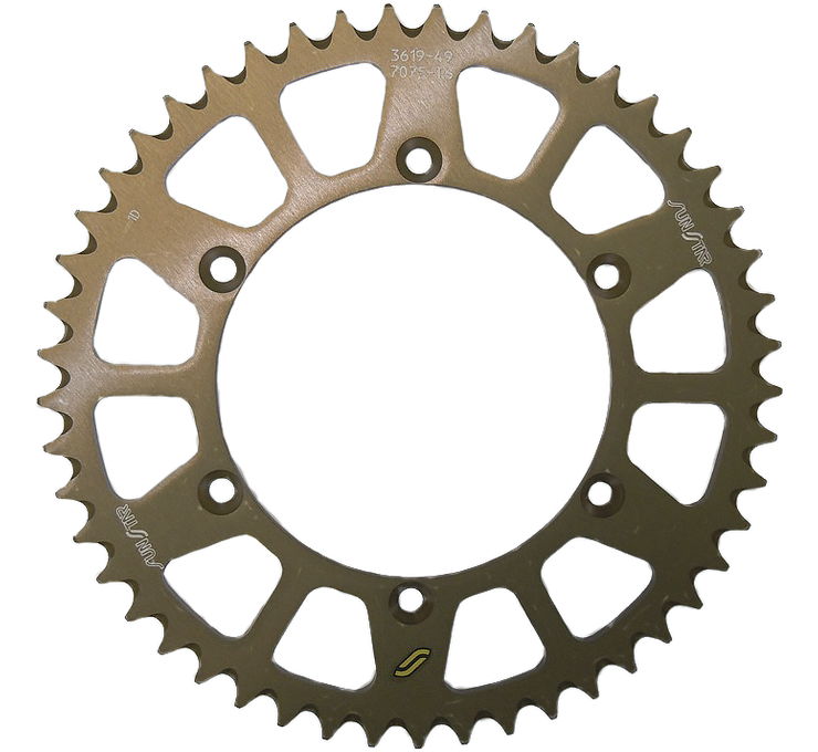 Works Triplestar Aluminum Rear Sprocket 53T - For 82-18 KDX KLX KX RMZ - Click Image to Close