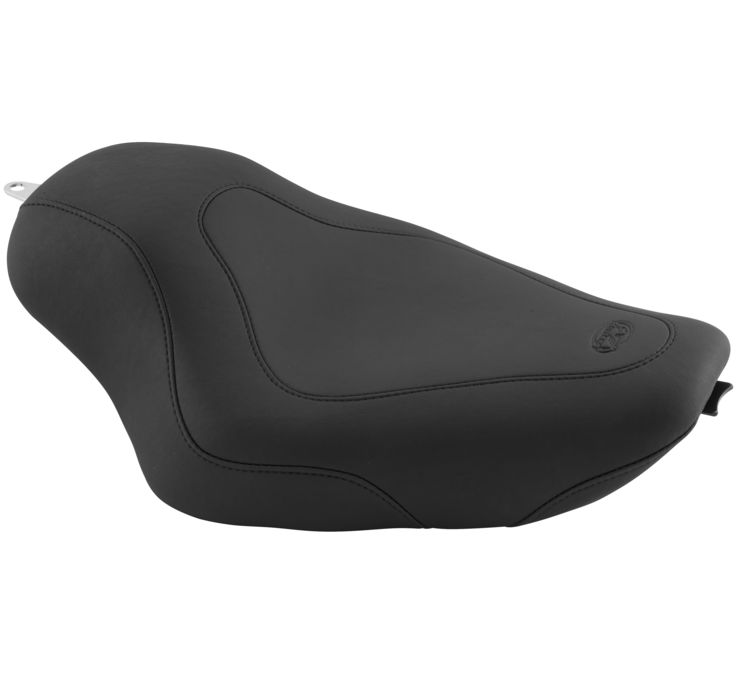 Tripper Stitched Synthetic Leather Solo Seat - Black - For 04-20 Harley XL XR - Click Image to Close