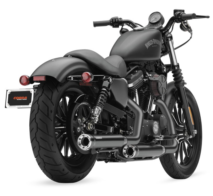 RPT 3" Slip On Exhausts - Black - For 14-20 Harley Sportster - Click Image to Close