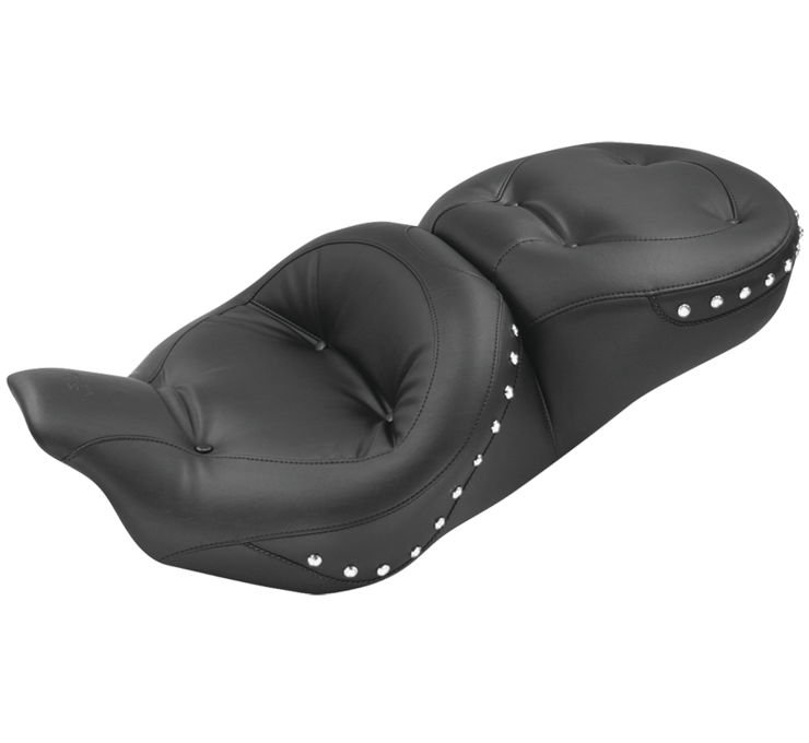 Ultra Touring Regal Studded 2-Up Seat - For 08-20 Harley FLH FLT - Click Image to Close