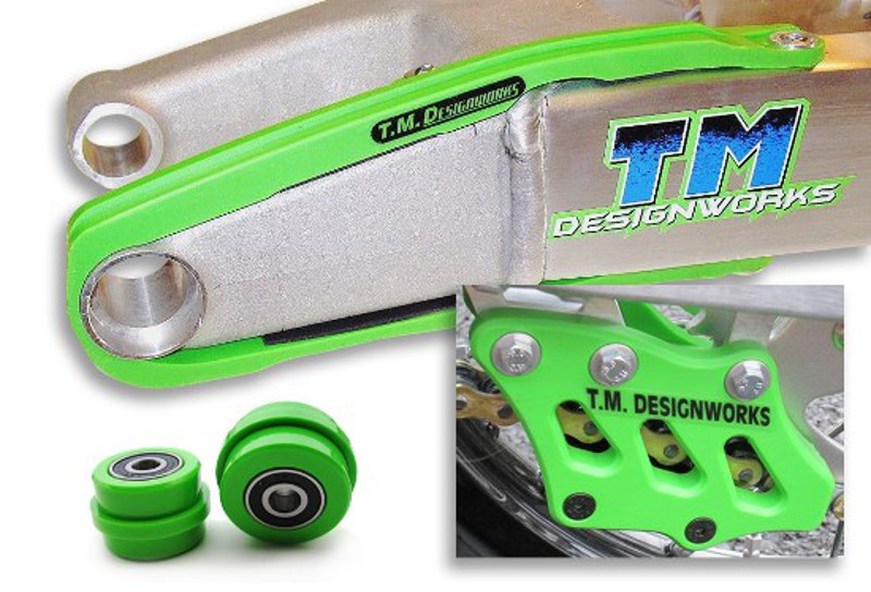 Baja Endurance Chain Slider Kit Green - Kawasaki KX250/450F - Click Image to Close