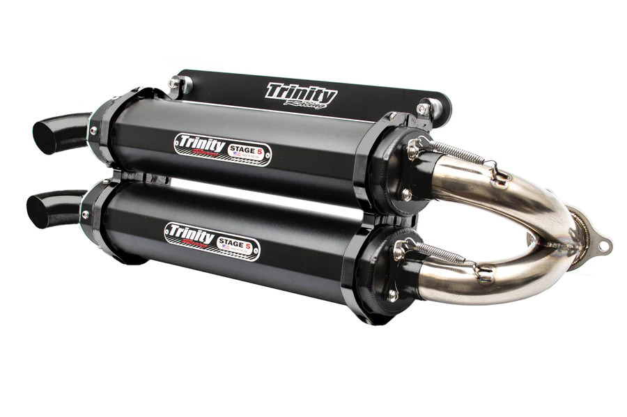 Dual Cerakote Black Aluminum Slip On Exhaust - For 20-22 Polaris RZR Pro XP - Click Image to Close