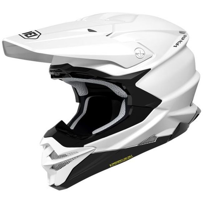 VFX-EVO Solid White Off-Road Helmet Small - Click Image to Close