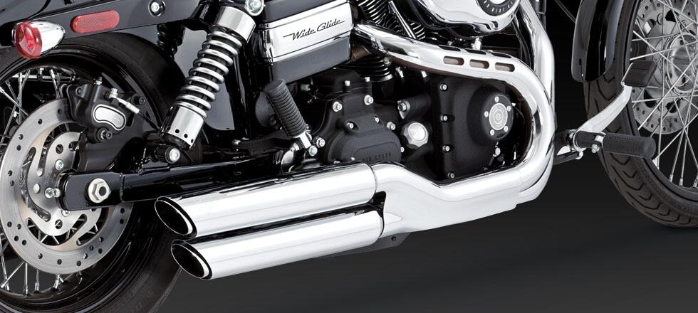 Twin Slash 3" Slip On Exhaust - For 08-17 Harley FXDF & FXDWG - Click Image to Close