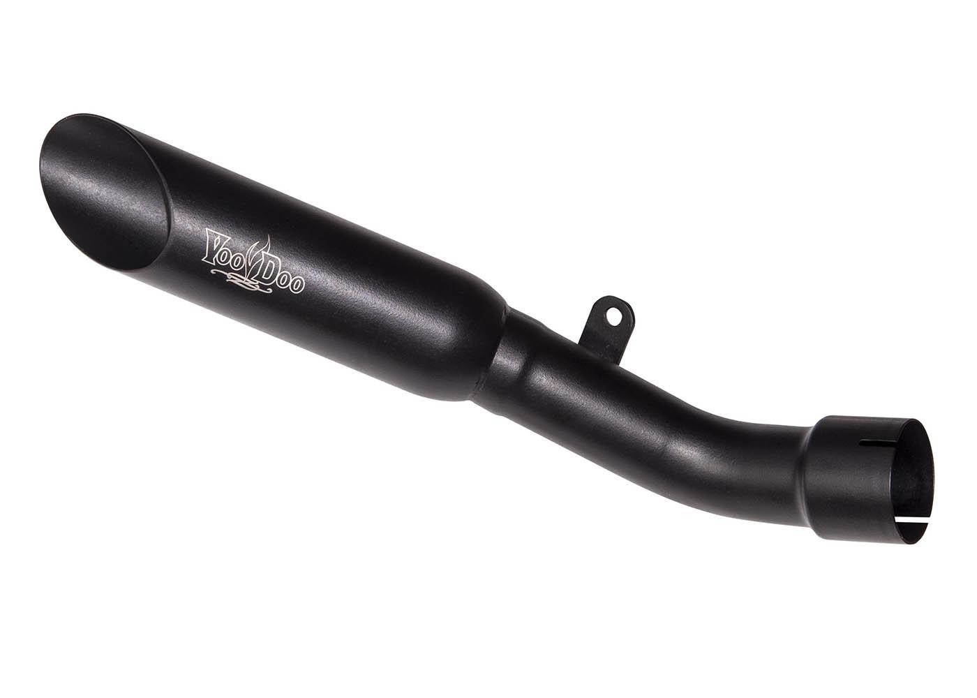 Black Shorty Slip On Exhaust - Single Muffler - For 07-08 Suzuki GSXR1000 - Click Image to Close