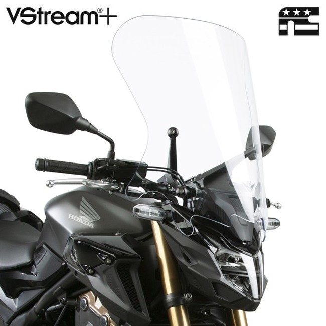 Clear VStream+ Touring Windscreen - For 19+ Honda CB500F - Click Image to Close