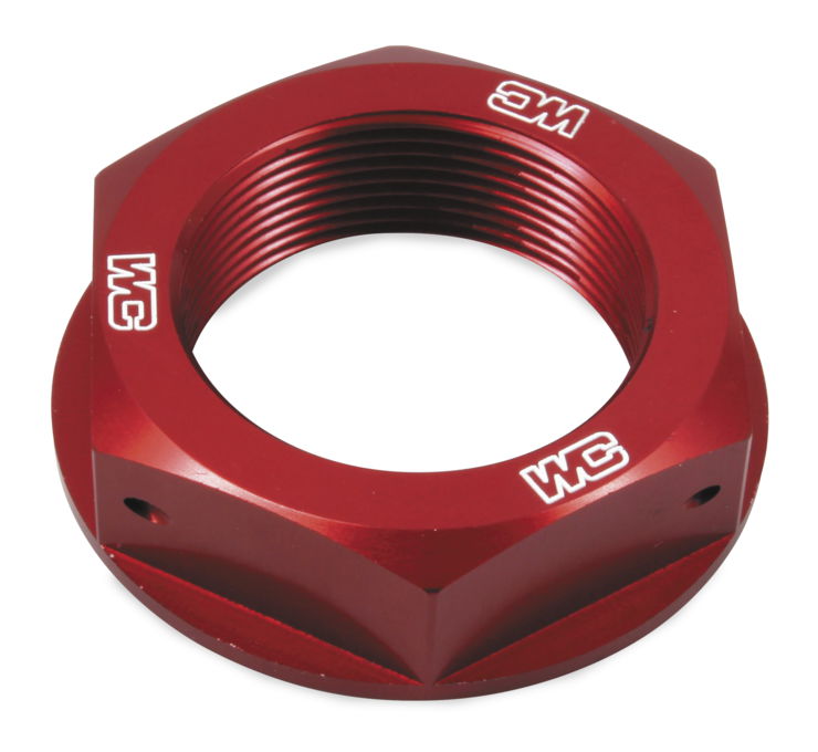 Red Steering Stem Nut - Honda CR/CRF - Click Image to Close