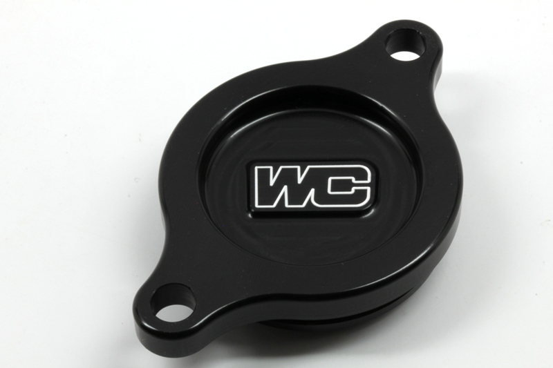 Black Oil Filter Cover - For 07-22 Suzuki RMZ250 - Click Image to Close