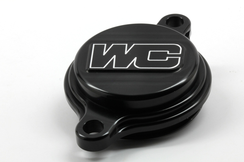 Black Oil Filter Cover - For Yamaha YZ & WR 250 & 450 EFI - Click Image to Close