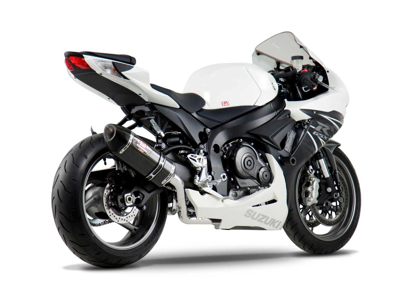 Race R77 Carbon Fiber Stainless Steel Full Exhaust - For 11+ Suzuki GSXR600/750 - Click Image to Close