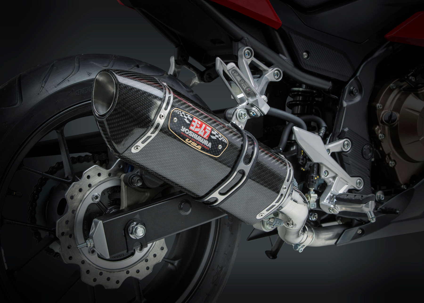 Signature R77 Carbon Fiber Slip On Exhaust - Honda CBR500R - Click Image to Close