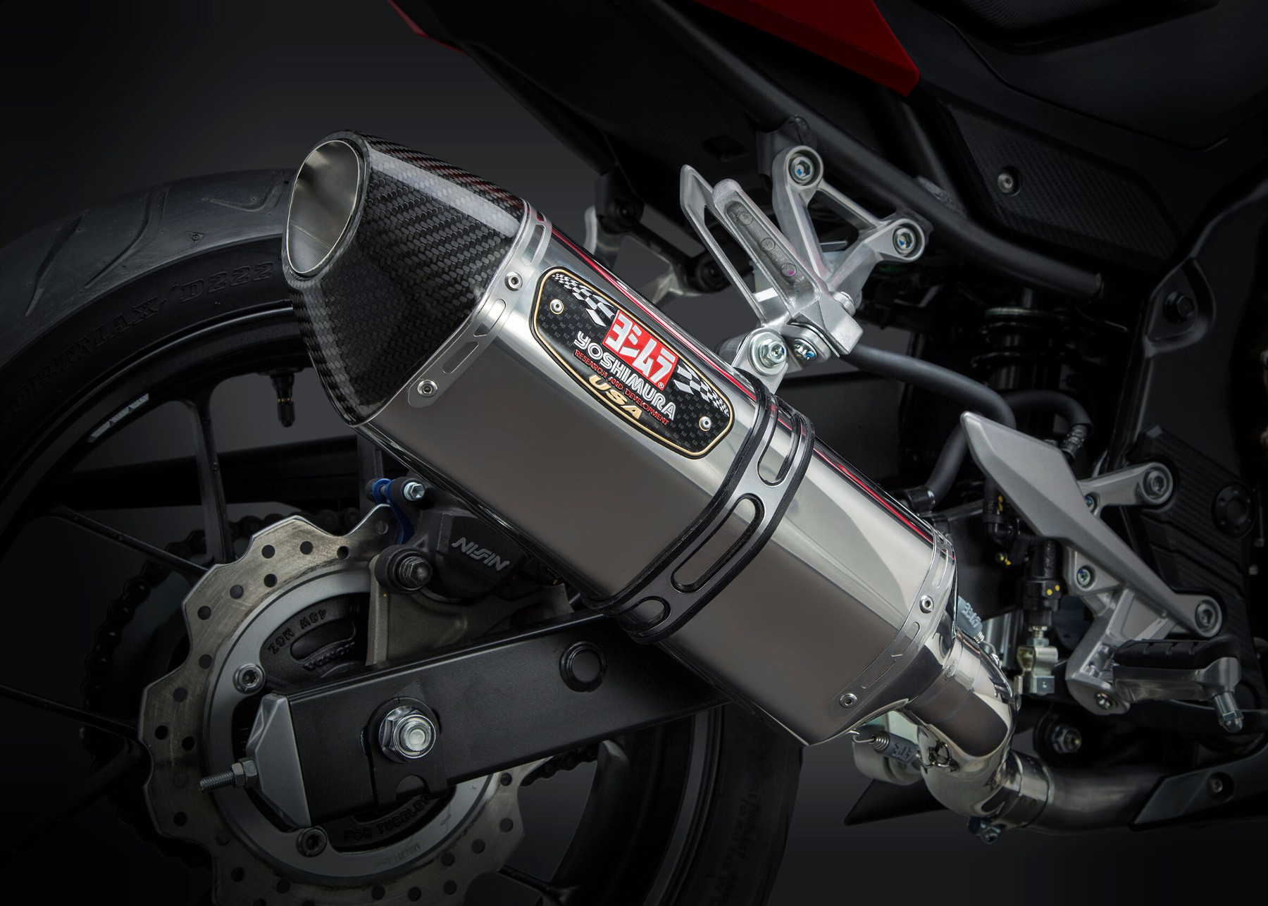 Signature R77 Stainless Steel Slip On Exhaust - For 16-17 Honda CBR500R - Click Image to Close