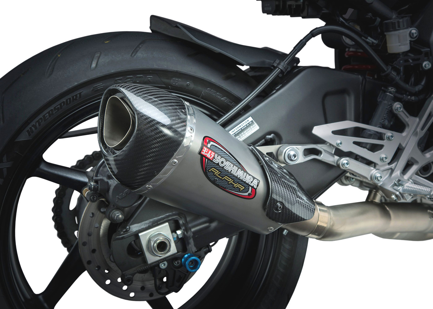 Race Alpha T Stainless Steel 3/4 Slip On Exhaust - For 17-21 Yamaha FZ-10 & MT-10 - Click Image to Close