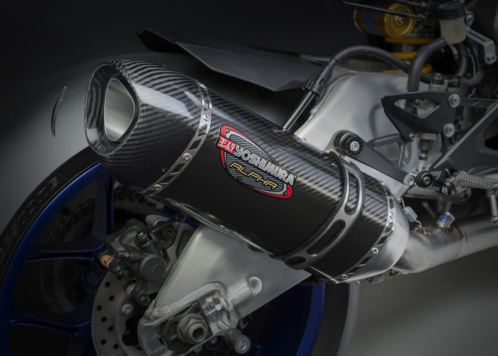 Race Alpha Carbon Fiber Titanium 3/4 Exhaust - For Yamaha R1 - Click Image to Close