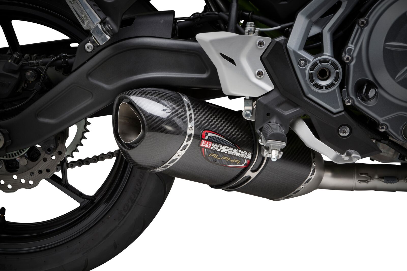 Race Alpha Works Carbon Fiber Stainless Full Exhaust - For 17-20 Z650 & Ninja 650 - Click Image to Close