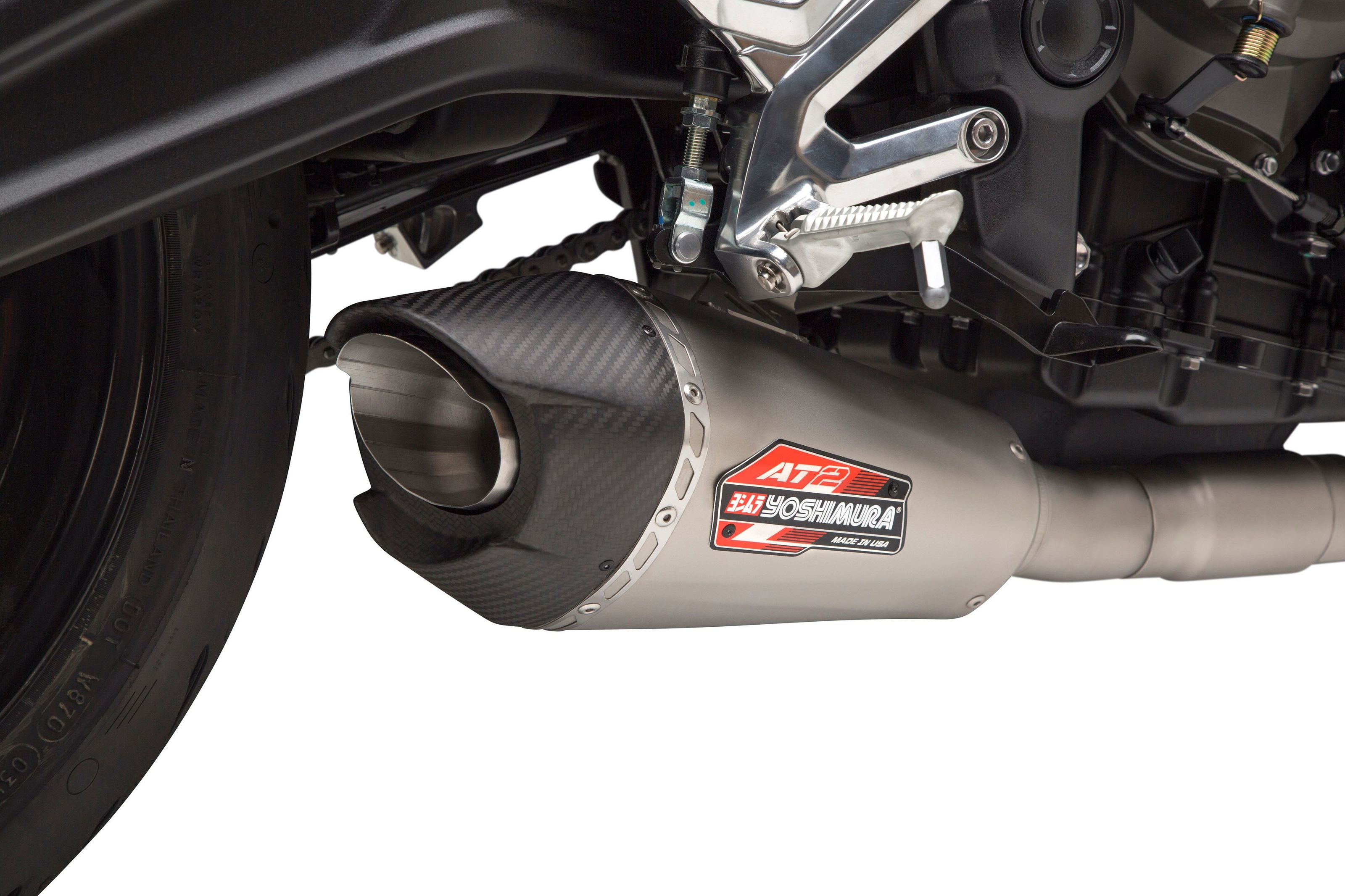 AT2 Race Stainless Full Exhaust - For 2021 Triumph Trident 660 - Click Image to Close