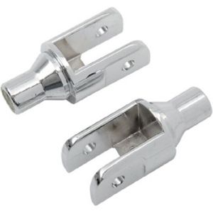 Female Peg Adapter For 5/8in Square Mounts Chrome (Pair)