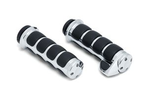 Premium ISO Grips With Throttle Boss Throttle-By-Wire Chrome