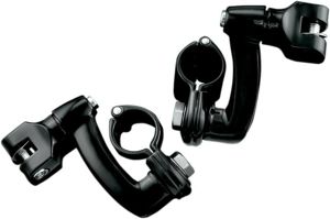 Longhorn Offset Peg Mounts With 1-1/4inch Clamp Black