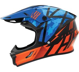 THH Helmets T710X Battle Blu/Org Lg