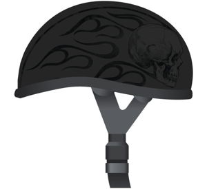 Ghost Skull Flames Helmet - Medium