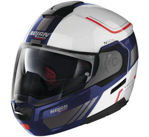 Nolan Helmets N90-3 Voyager Mtlwhtblured Lg