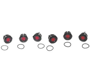 Letric Lighting Royal Flush Mnt Led 1in Blk/Red