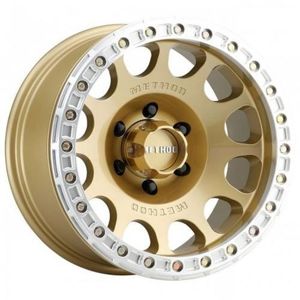 MR105 Beadlock 17x9 -38mm Offset 6x5.5 3.50in BS 108mm CB - Gold Wheel