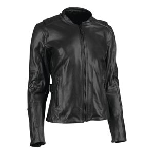 Throttle Body Leather Jacket Black Womens - Medium